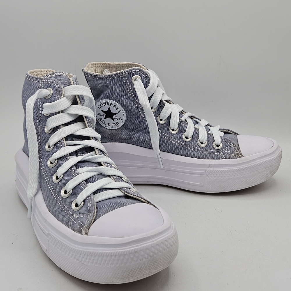 Converse Platform High Top Sneakers in Light Gray and White
